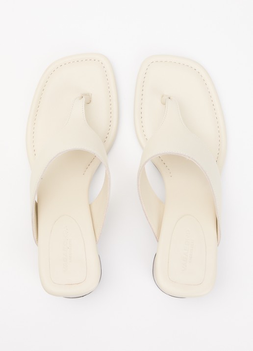 Vagabond Shoemakers Evie muiltje van leer - detail 2 creme