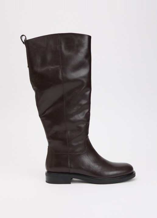 Vagabond Shoemakers Freya laars van leer - voorkant 3 donkerbruin