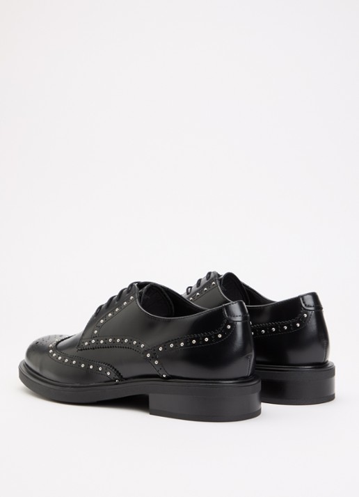 Vagabond Shoemakers Freya veterschoen van leer met studs - achterkant zwart