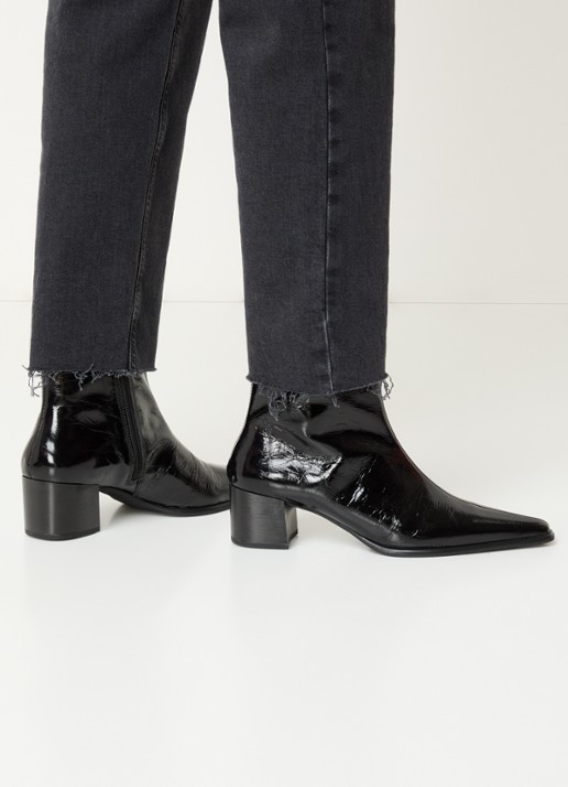 Vagabond Shoemakers Giselle enkellaarsje van leer - voorkant 3 zwart