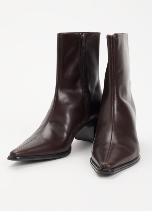 Vagabond Shoemakers Giselle enkellaarsje van leer - detail 4 chocoladebruin