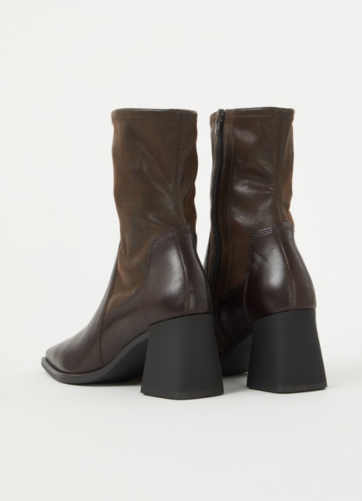 Vagabond Shoemakers Hedda enkellaarsje van leer - achterkant donkerbruin
