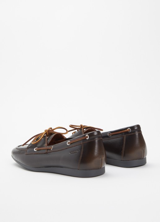 Vagabond Shoemakers Hillary bootschoen van leer - achterkant donkerbruin
