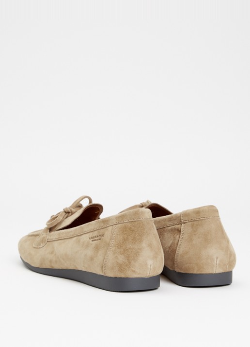 Vagabond Shoemakers Hillary loafer van suède  - achterkant zand