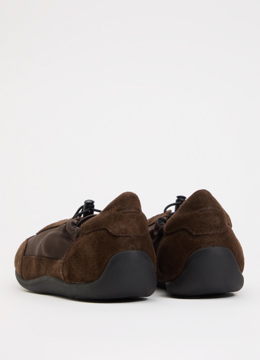 Vagabond Shoemakers Hollie sneaker met suède details - achterkant donkerbruin