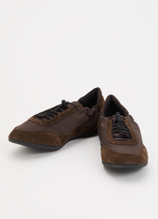 Vagabond Shoemakers Hollie sneaker met suède details - detail 3 donkerbruin