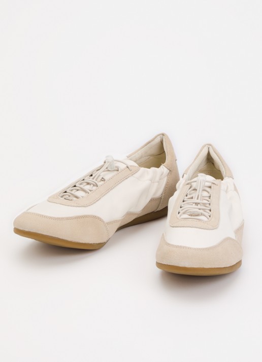 Vagabond Shoemakers Hollie sneaker met suède details - detail 2 gebroken wit