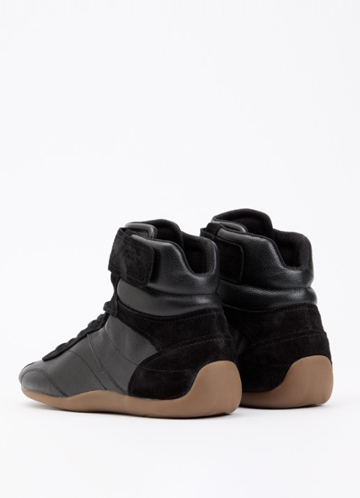 Vagabond Shoemakers Hollie sneaker van leer met suède details - achterkant zwart