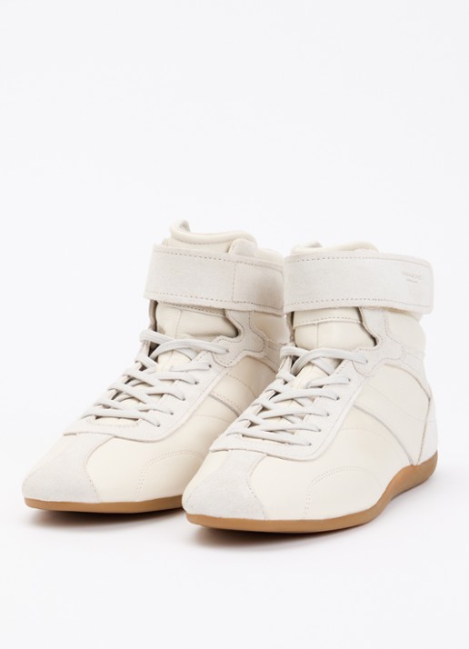 Vagabond Shoemakers Hollie sneaker van leer met suède details - detail 3 gebroken wit