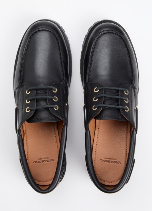 Vagabond Shoemakers Joslyn bootschoen van leer - detail 4 zwart