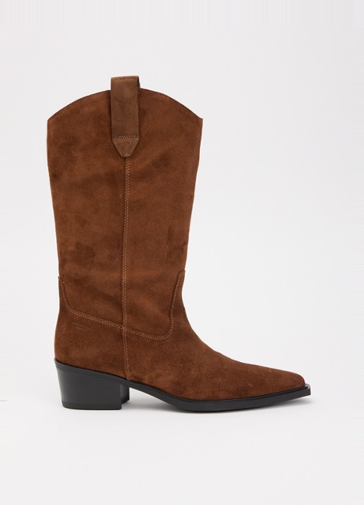 Vagabond Shoemakers Kelsey cowboylaars van suède - voorkant 2 cognac