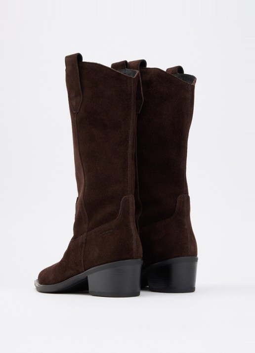 Vagabond Shoemakers Kelsey cowboylaars van suède - achterkant 4 donkerbruin