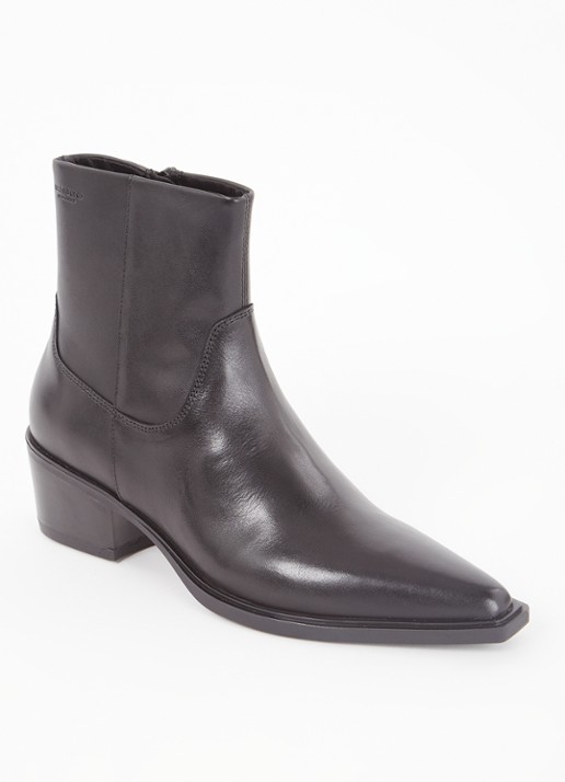Vagabond Shoemakers Kelsey enkellaarsje van leer - voorkant 2 zwart