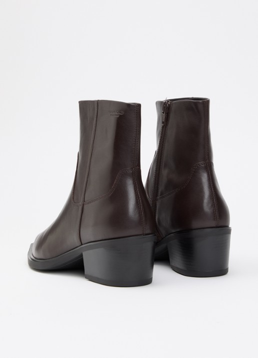 Vagabond Shoemakers Kelsey enkellaarsje van leer - achterkant 4 donkerbruin