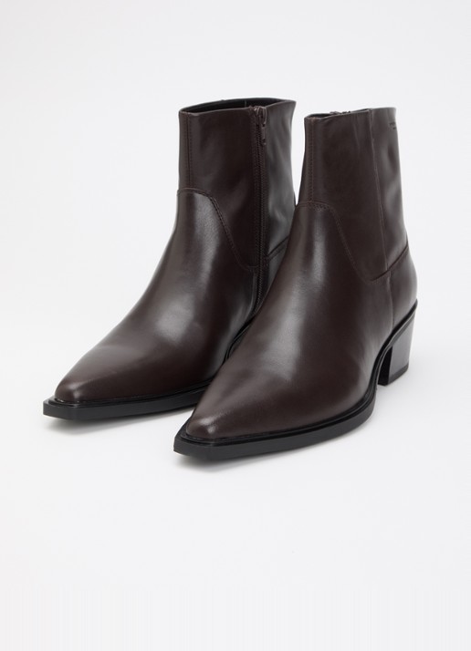 Vagabond Shoemakers Kelsey enkellaarsje van leer - detail donkerbruin