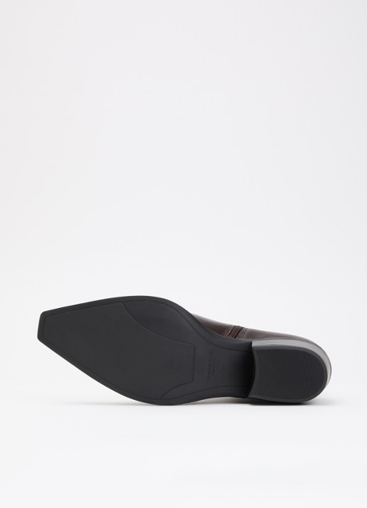 Vagabond Shoemakers Kelsey enkellaarsje van leer - detail 2 donkerbruin
