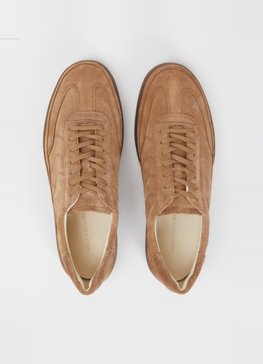 Vagabond Shoemakers Leo Court sneaker van suéde  - detail 3 bruin