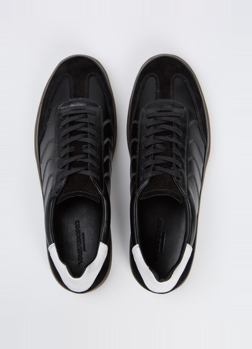 Vagabond Shoemakers Leo sneaker van leer met suède details - detail 3 zwart