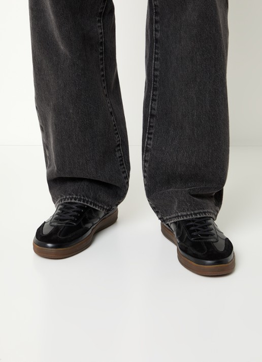 Vagabond Shoemakers Leo sneaker van leer met suède details - voorkant 6 zwart