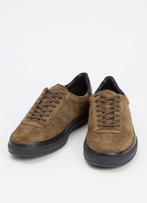 Vagabond Shoemakers Leo sneaker van suède  - detail khaki