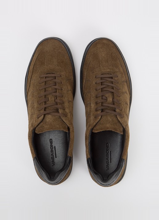 Vagabond Shoemakers Leo sneaker van suède  - detail 2 khaki