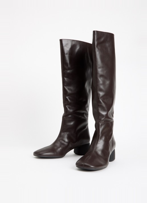 Vagabond Shoemakers Livia overknee laars van leer - detail chocoladebruin