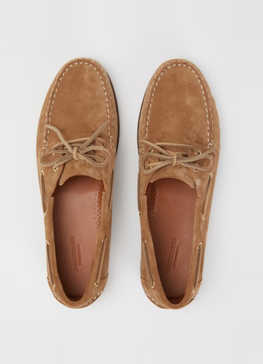 Vagabond Shoemakers Loui bootschoen van suède - detail 4 zand
