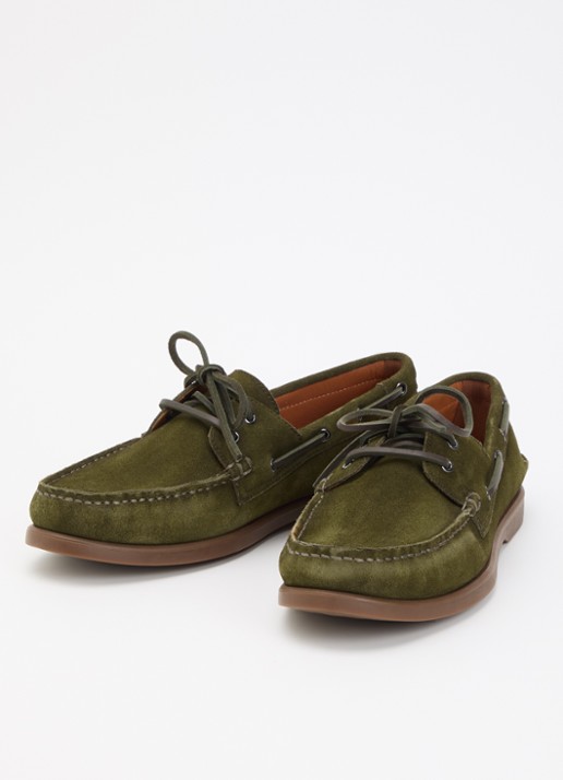 Vagabond Shoemakers Loui M bootschoen van suède - detail groen