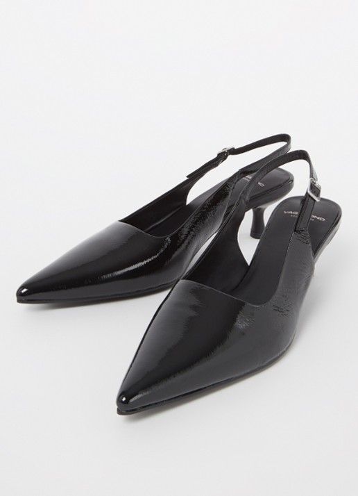 Vagabond Shoemakers Lykke slingback van lakleer - detail 3 zwart