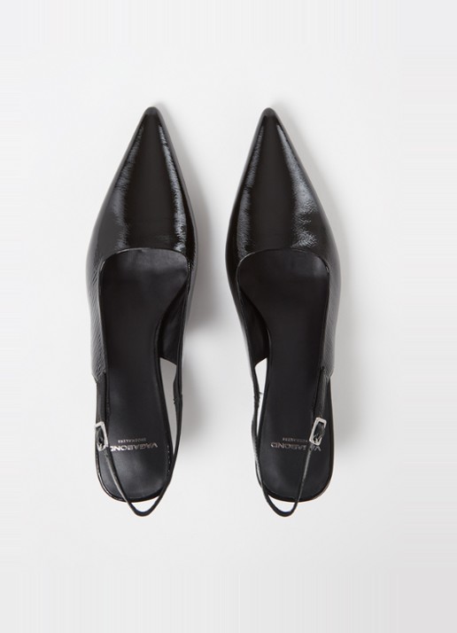 Vagabond Shoemakers Lykke slingback van lakleer - detail 4 zwart