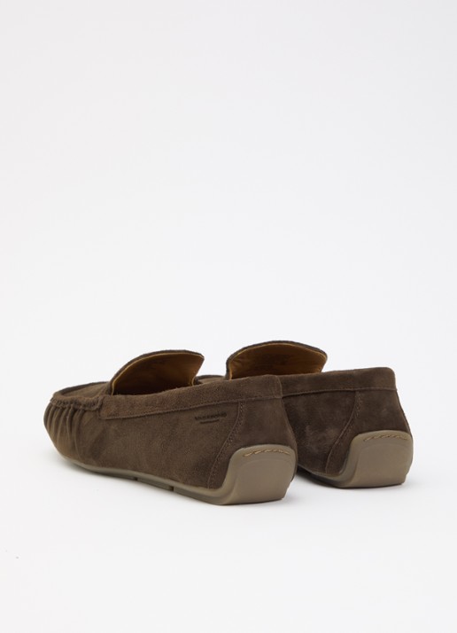 Vagabond Shoemakers Mika loafer van geitensuède - achterkant donkerbruin