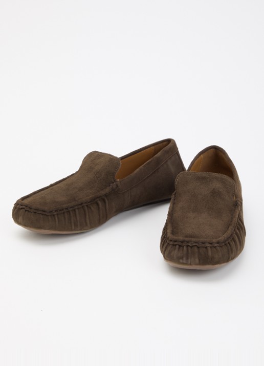 Vagabond Shoemakers Mika loafer van geitensuède - detail 2 donkerbruin