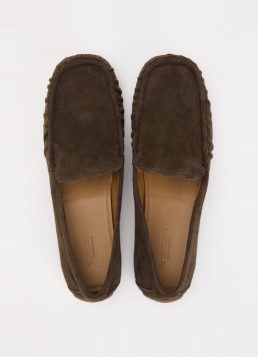Vagabond Shoemakers Mika loafer van geitensuède - detail 3 donkerbruin
