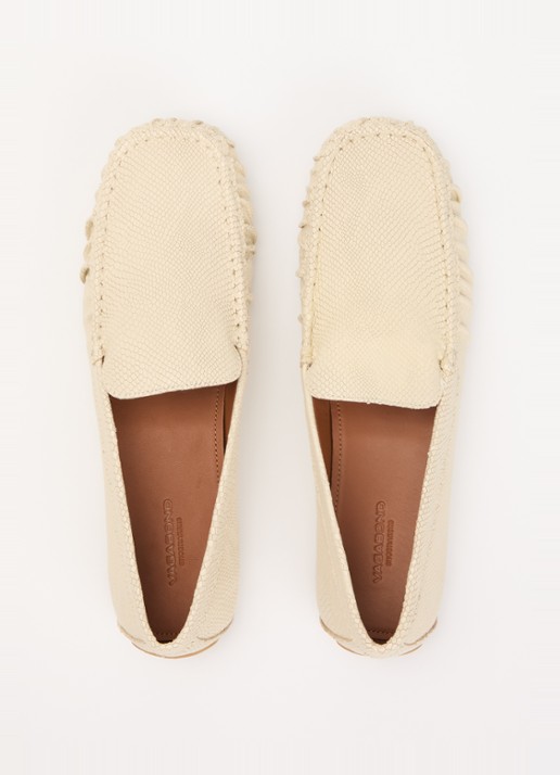 Vagabond Shoemakers Mika loafer van schapenleer - detail 2 creme