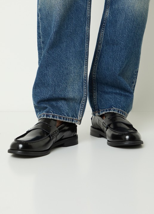 Vagabond Shoemakers Steven loafer van leer - voorkant 6 zwart