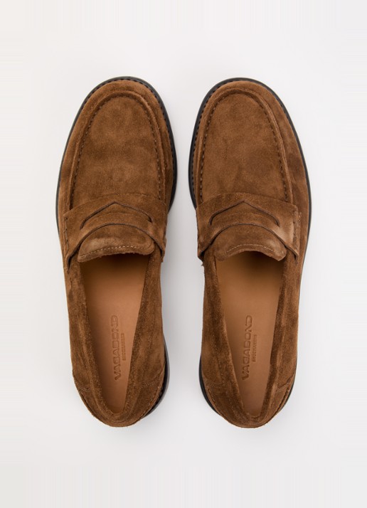 Vagabond Shoemakers Steven loafer van suède - detail 3 bruin