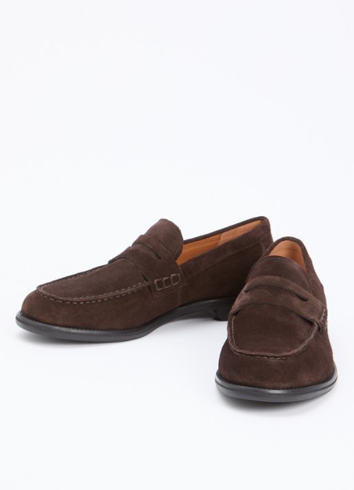 Vagabond Shoemakers Steven loafer van suède - detail 3 chocoladebruin