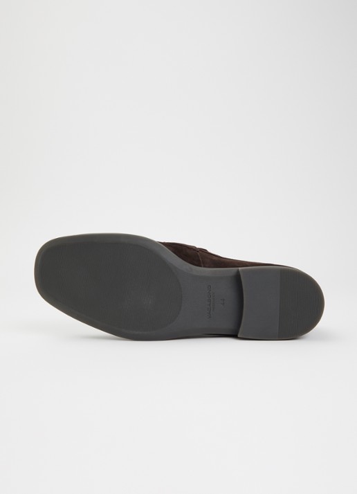 Vagabond Shoemakers Troy loafer van suède - detail 5 donkerbruin