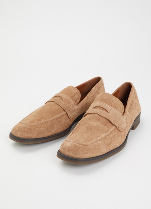 Vagabond Shoemakers Troy loafer van suède - detail 4 zand