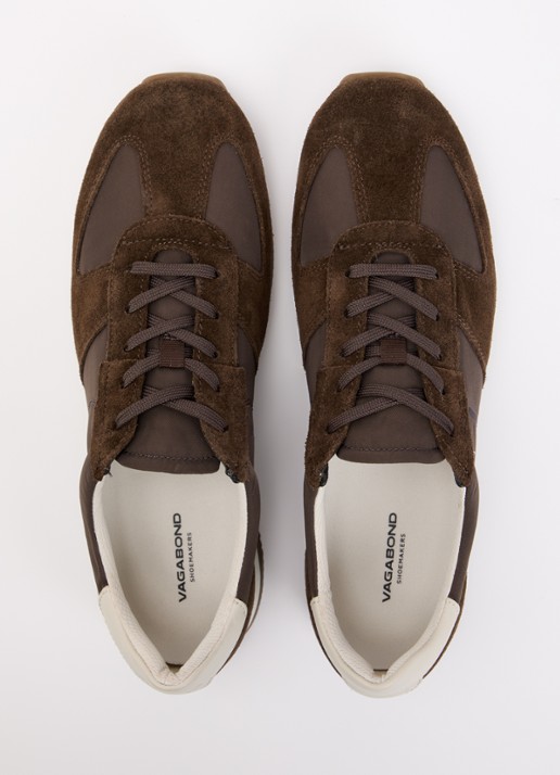 Vagabond Shoemakers Yasmin sneaker met suède details - detail 2 donkerbruin