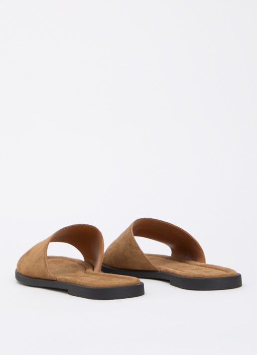Vagabond Shoemakers Zaida slipper van suède - achterkant 2 zand