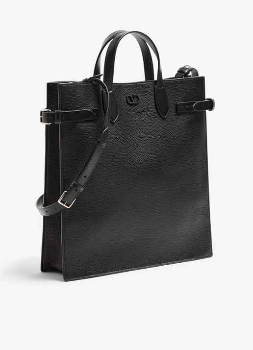 Valentino Garavani Antibes Medium handtas van kalfsleer - detail 2 zwart