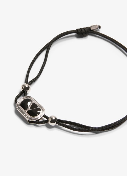 Valentino Garavani Armband met logo - detail zwart