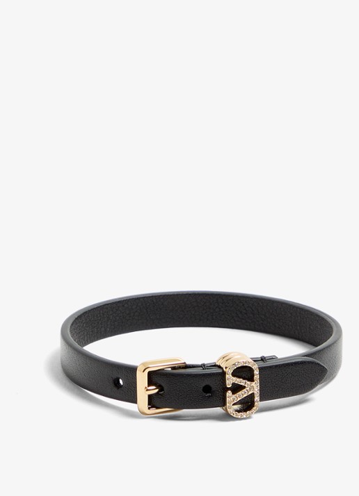 Valentino Garavani Armband van kalfsleer met logo