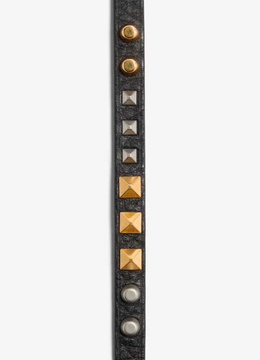 Valentino Garavani Armband van kalfsleer met studs - detail 2 zwart