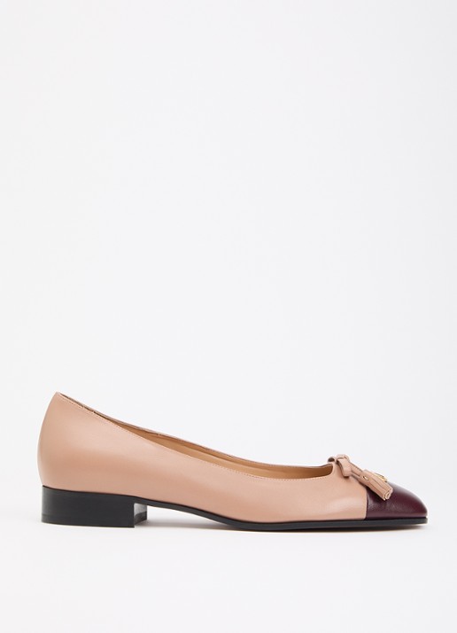 Valentino Garavani Ballerina van leer met franjes