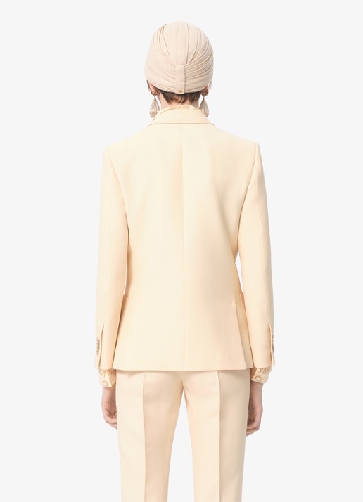 Valentino Garavani Blazer in zijdeblend met opgestikte zakken - achterkant creme