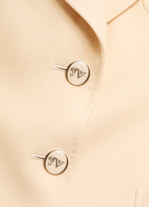 Valentino Garavani Blazer in zijdeblend met opgestikte zakken - detail 6 creme