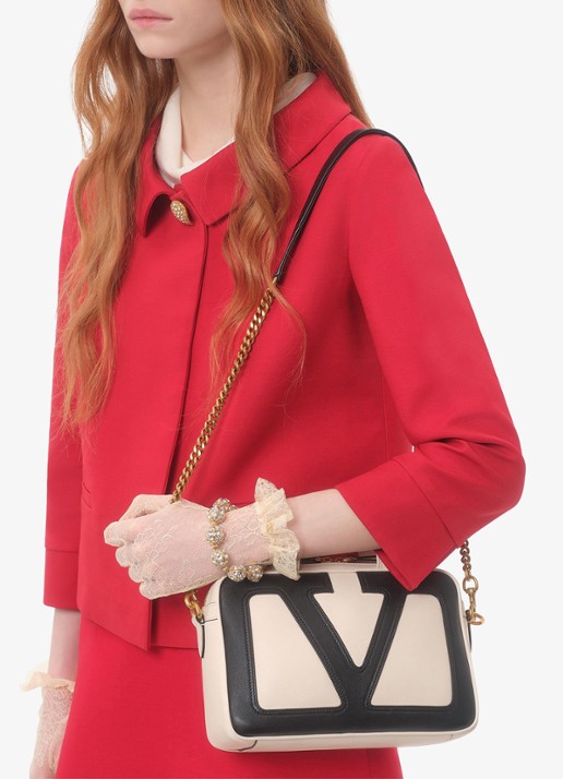 Valentino Garavani Blazer in zijdeblend met paspelzakken - detail 4 rood
