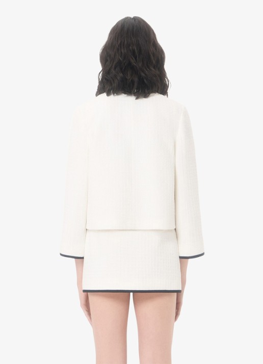 Valentino Garavani Blazer met tweed-look - achterkant wit